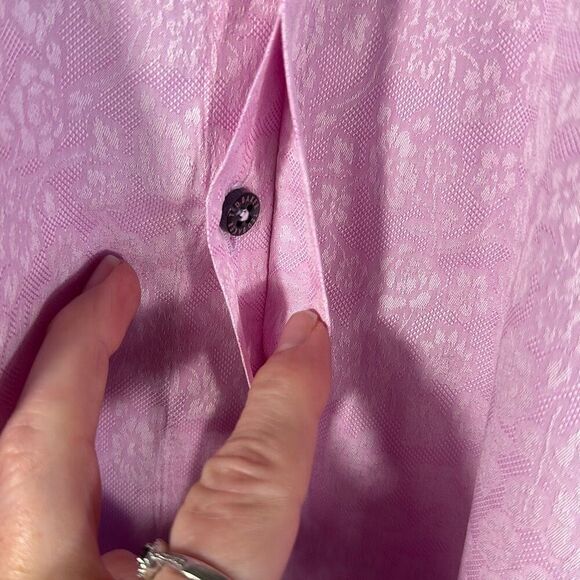 Ted Baker Fashion Pink Floral Cuff Link Dress Shirt size 17.5 - Picture 4 of 11